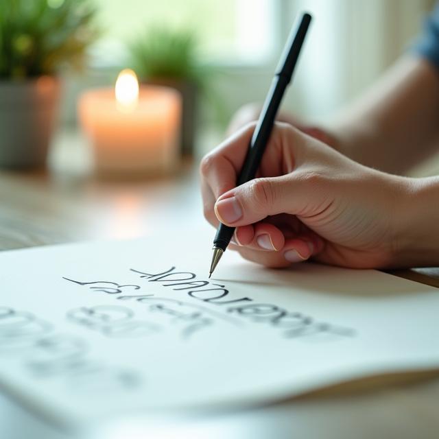 Mindfulness kalligrafi wellness session